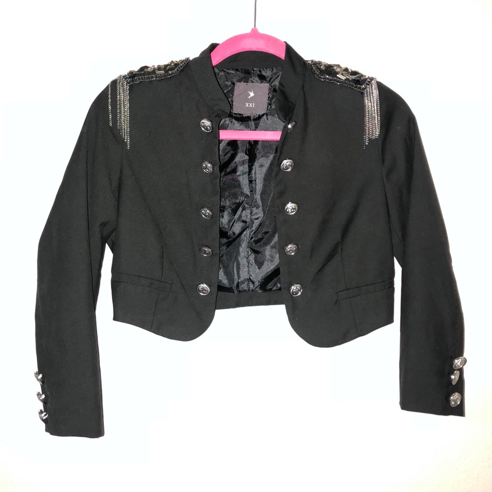 XXI Crop Black Blazer / S